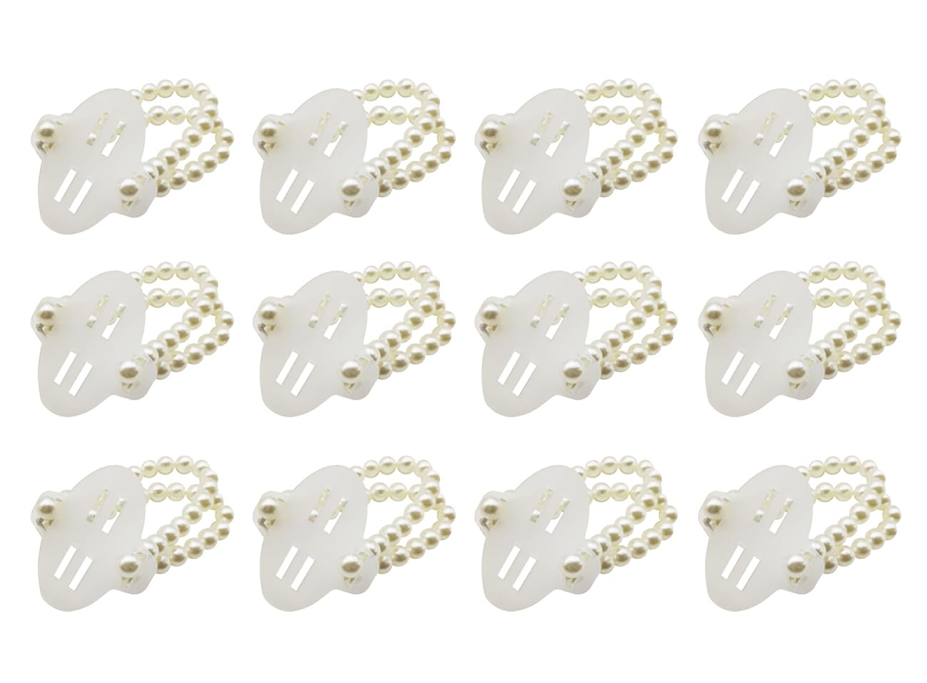 12 Pieces Elastic Pearl Wrist Bands Wristlets Corsage Accessories for Wedding Prom Flowers