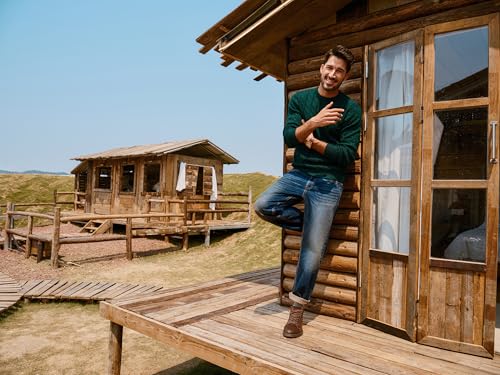 PJ PAUL JONES Mens Sweaters Casual Cable Knit Pullover Sweater Crewneck Twist Sweaters4