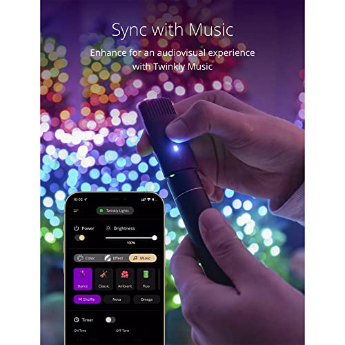 Twinkly Pre-Lit Tree App-Controlled Led Artificial Christmas Tree 400 Rgb+W (16 Million Colors + Warm White) 7.5 Feet. Green Wire. Indoor Smart Christmas Lighting Decoration #TOP4