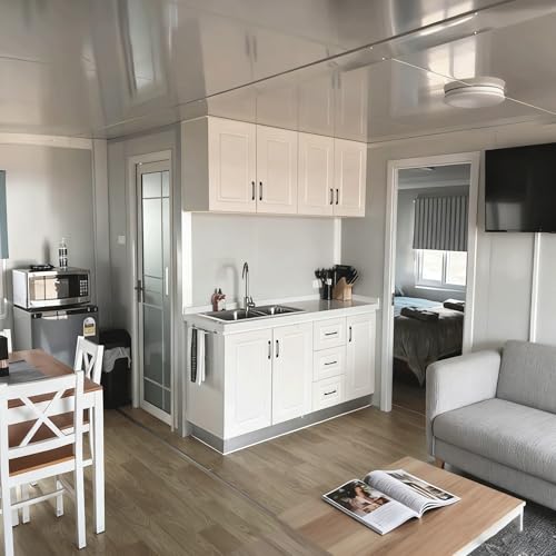 Tiny HomesTo Live in for Adults ,20FT 40FT Prefabricated Modular Expandable Exfoldable Container House with 2 3 Bedroom and 1 Fully Equipped Kitchen and Bathroom for Holiday Homes Temporary Offices - Image 5