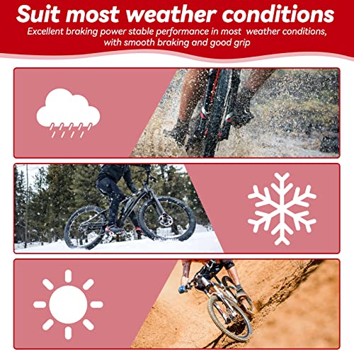 Plplaaoo 4 Pairs Resin Brake Pads,Bike Disc Brake Pads,Electric Bike Disc Brake Pad,Bb5 M446 Electric Bike Disc Brake Pad Resin Semi‑Metal Mountain Bike Oil Disc Brake Pa #TOP4