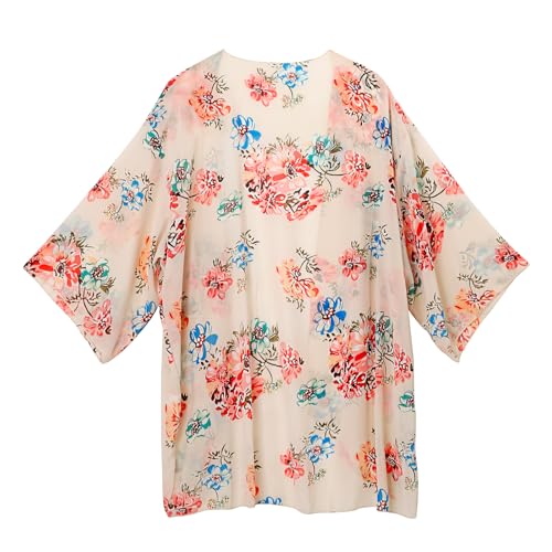 Kimono de mujer con manga 3/4 transpirable y protección para la playa 2