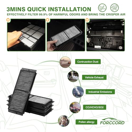 Image of 4-Pack Cabin Air Filters for Mazda 3 2010-2013, Mazda 3 Sport 2010-2014 | Replace#CF11672, Cabin Filter Automotive Replacement Passenger Compartment Air Filters Car Accessories