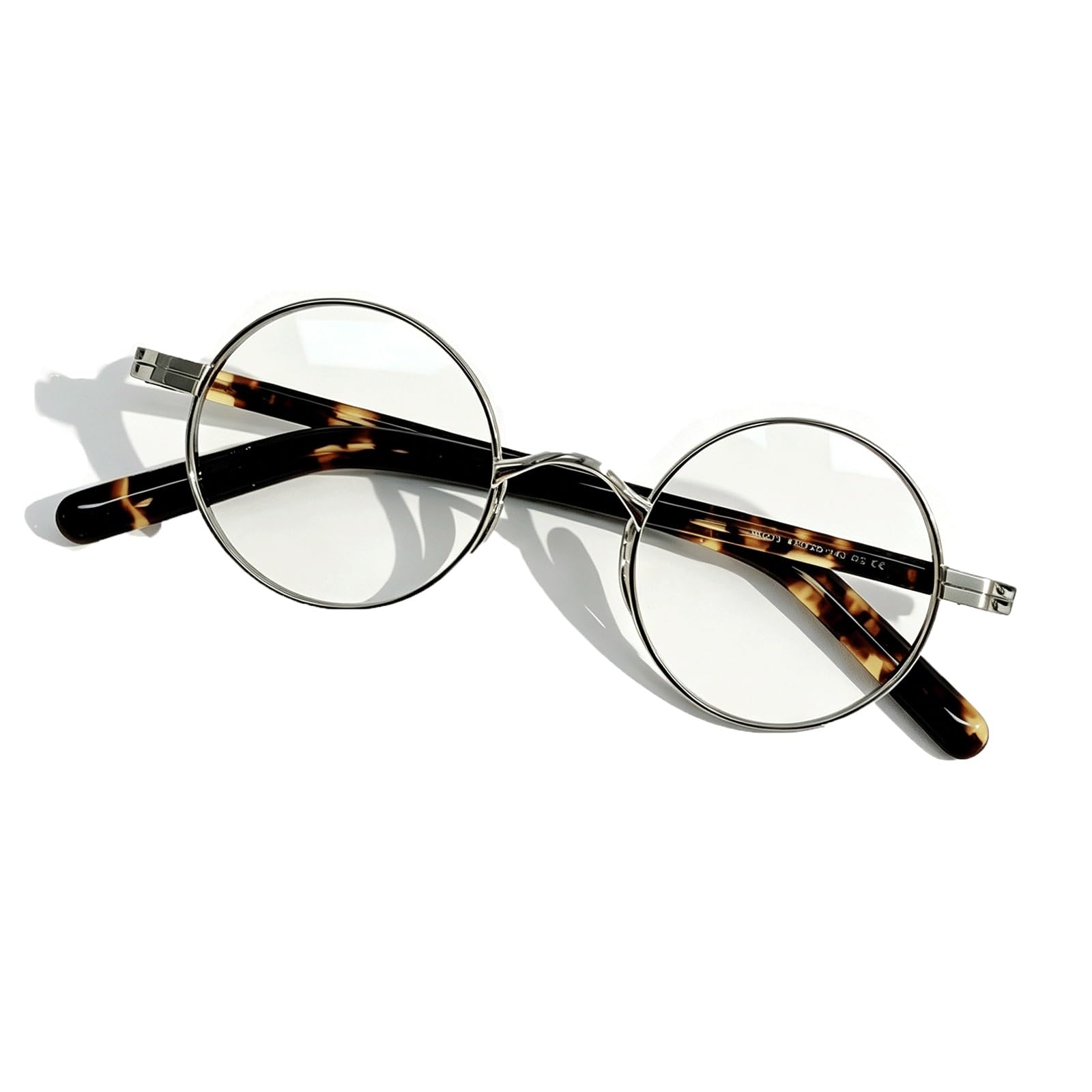 Gafas redondas de luz azul para ordenador y monturas elegantes de plata