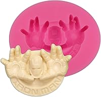 Vista 5 de Paquete de 7 moldes de silicona de superhéroes para fondant de caramelo y chocolate para decoración de pasteles