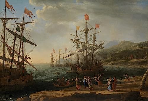 Toile Claude Lorrain Les femmes de Troie 50 x 70 cm aux détails artistiques précis