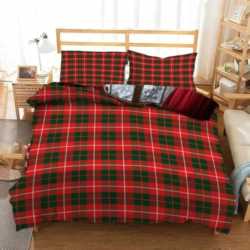 Housse de couette Noël 240x260 microfibre pour lit adulte avec taies - 5