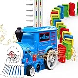 chikro Domino Train Toys Games for Kids - Automated Dominoes-Placing Model Train for Toddlers Age 3-4 Montessori Toys for 3-4 Year Old boy