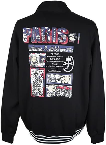 カステルバジャック] L(48) トレーナー メンズ 春夏 ハーフジップ 家紋