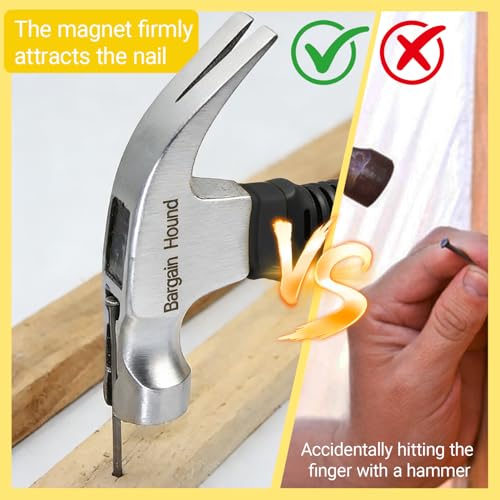 2PCS Claw Hammer, 16oz & 8oz Claw Hammers, Forged Carbon Steel Stubby Claw Hammers with Non-Slip Comfortable Grip - Image 6