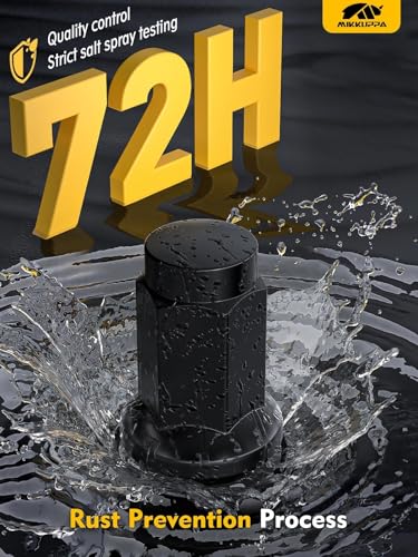 Image of MIKKUPPA 3 /8 inch-24 ATV Wheel Lug Nuts - Replacement for Polaris Ranger 700 RZR 900xp 800 S 570 Aftermarket Wheel, Black 16pcs 14mm Hex Cone Seat 3 /8x24 Tire Lug Nuts