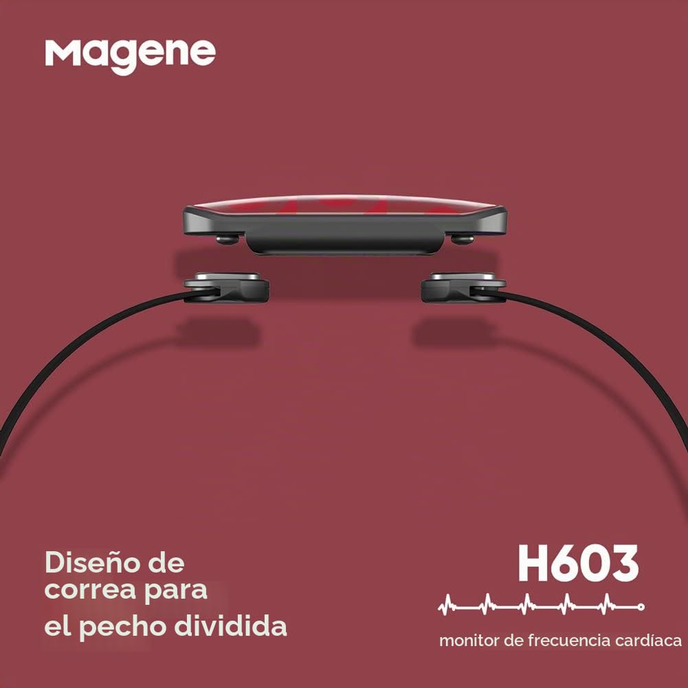 Magene H603 Monitor de frecuencia cardíaca Correa para el Pecho IP67 Impermeable Bluetooth 4.2 Ant+