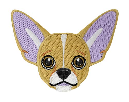 Finally Home Écusson Thermocollant | Chien chihuahua | Patch à coller au fer à repasser ou à coudre | Pièce de décoration ou réparation pour vêtement, jean, sac, pantalon, veste