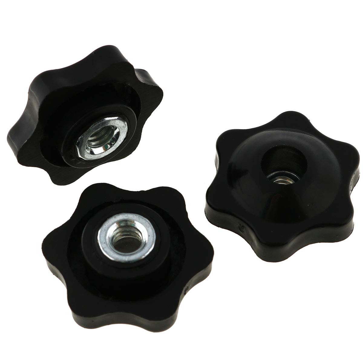 E-Outstanding 6-Star 6PCS 1/4 Inch Nylon Hexagon Head Thru Knobs Clamping Jig Knobs