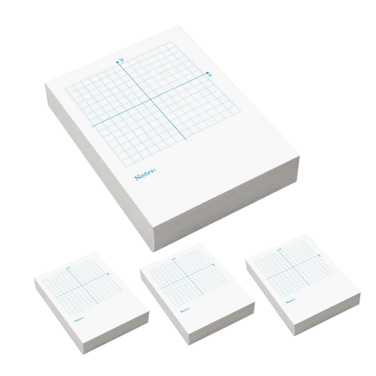 Uonlytech 4 Pezzi 4 Libro di esercizi di numeri matematica disegno alto Grafico punteggiato forniture matematiche carta millimetrata blocco di carta a griglia bianca