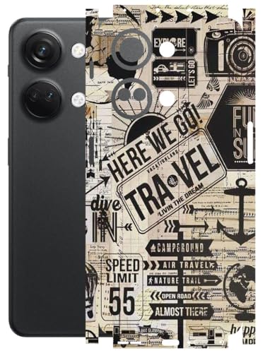 Image of AtOdds - Full Body Back Screen Guard Protector Film - Lamination Wrap Skin Sticker Compatible with ONEPLUS NORD 3 (5G) | Scratchproof Matte Finish (Explore)