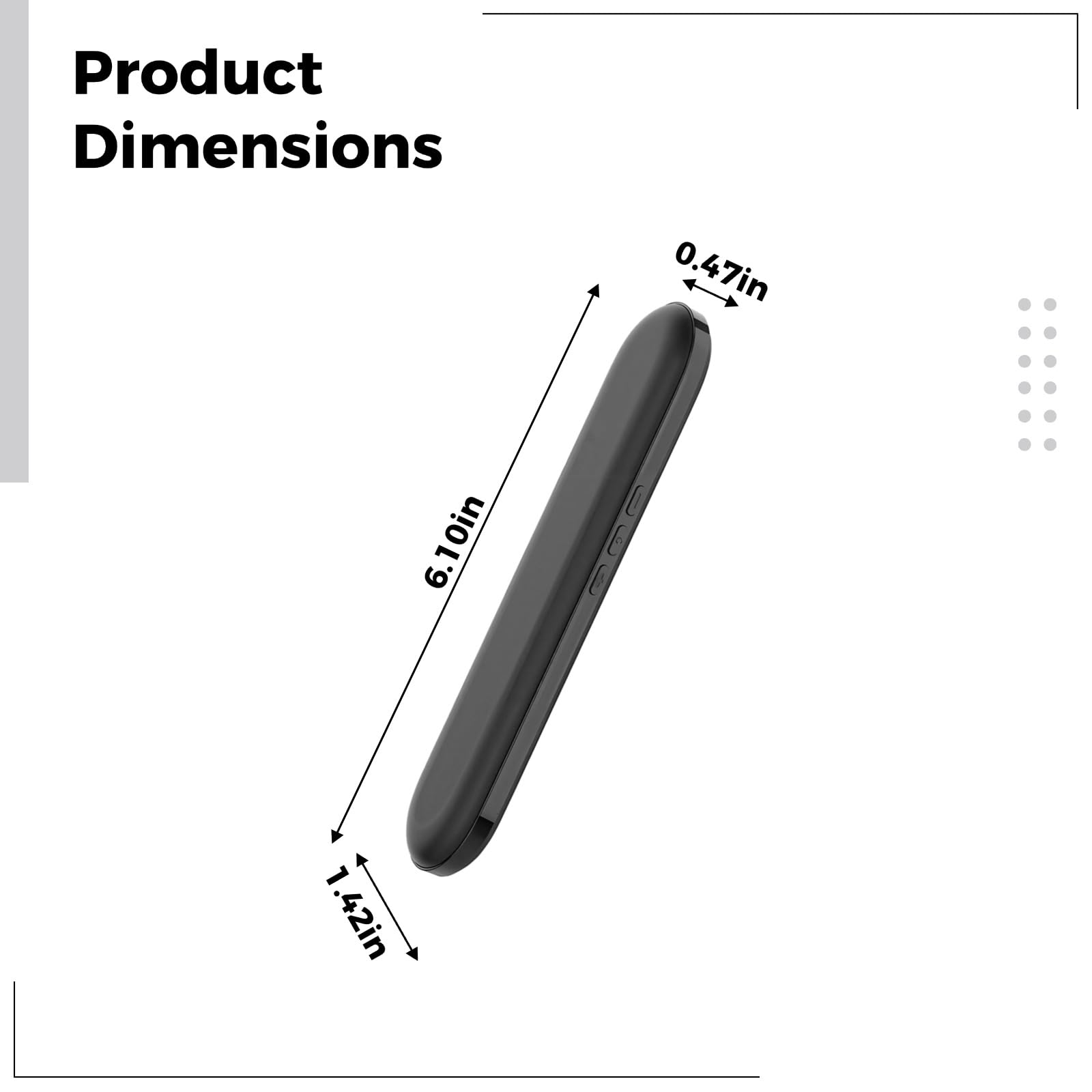 Generisch Mini-Kissenlautsprecher mit Knochenleitung, kabellos, Schlafleiste mit sanften Rauschklängen für ruhige Nächte, Musikwiedergabe 10 Std, 300 Std Standby, Schwarz, 15,5 x 3,6 x 1,2 cm