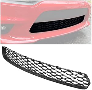 JMTAAT Front Lower Grille Grill Compatible with 2015-2021 Dodge Charger Replacement For Part Number 68394592AA With 2 Side Bezels