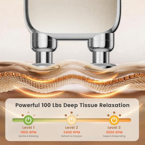 Mini Massage Gun Powerful Percussion Deep Tissue Muscle Massager Silver - image 2