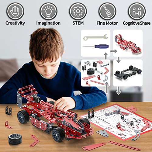 Lucky Doug Building Kit Model Car Set - 287 Pieces Stem Project Building Toys For Kids Ages 8-12, Assembly Technique Car Building Kits Red Vehicle Car Model For Kids Boys 8 9 10 11 12-16 Years Old #TOP2