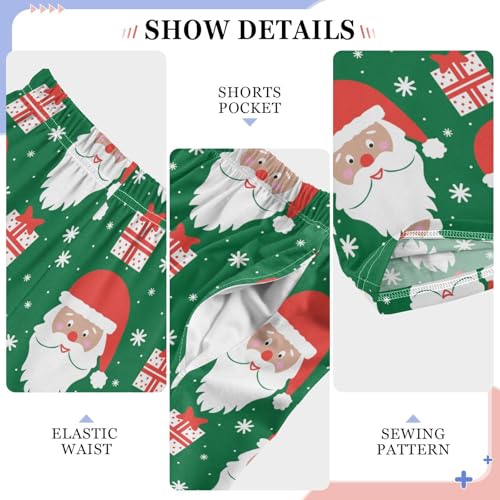 Boys' Pants Christmas Santa Gnomes Gifts Long Bottoms Jogger Pants Elastic Waist Trousers with Pockets S-XL4