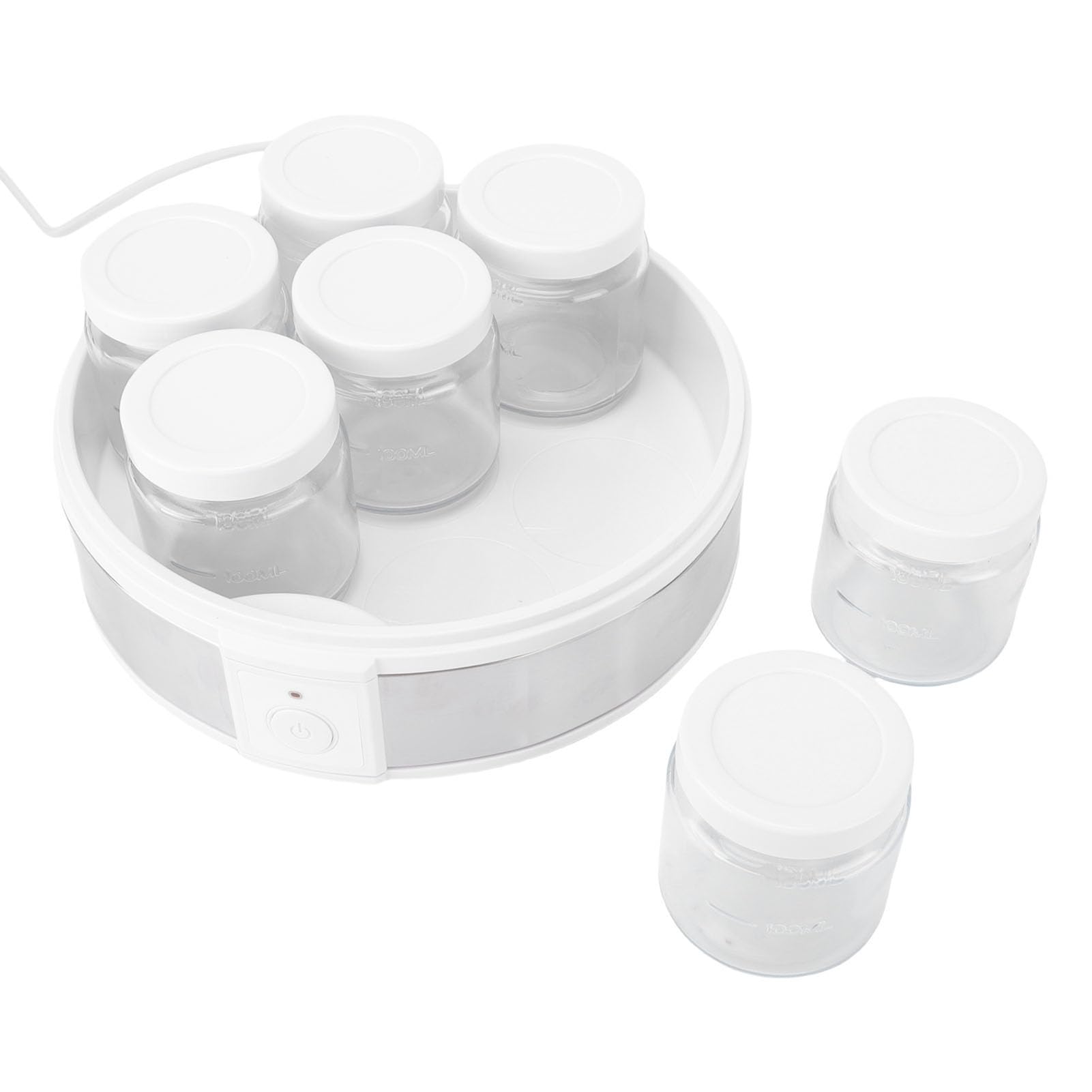 Haofy Yogurtera Eléctrica con Tarros de Vidrio, Máquina de Yogur Griego Casera de 20 W para Yogur Probiótico Orgánico, Aparato Multifuncional para Amantes del y Conscientes de la Salud