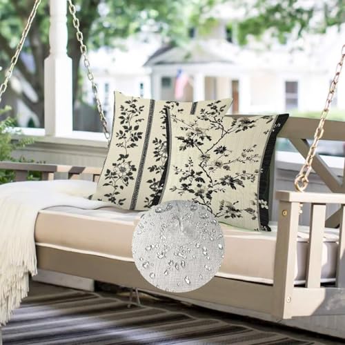 Coussin Canape Noir Fleurs résistant et doux la solution déco pour chaises de jardin