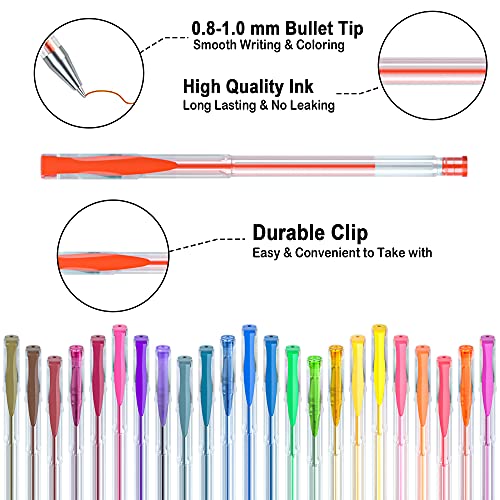 360-Pack-Gel-Pens-Set-Shuttle-Art-180-Colors-Gel-Pen-Set-Plus-180-Color-Refills-Perfect-for-Adult-Coloring-Books-Doodling-Drawing-Art-Markers