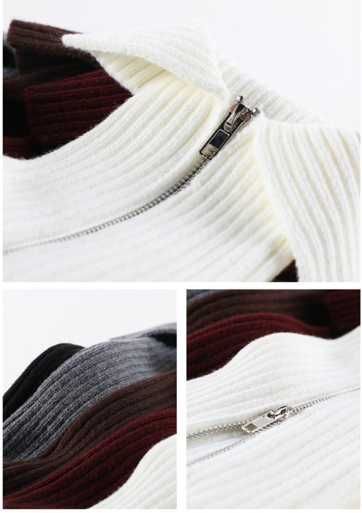 Solid Knitted Winter Leg Warmers for Women Soft Fashion Y2k Zipper Long Socks