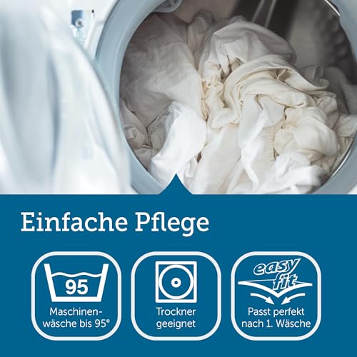 SETEX Molton Matratzenschutz, 200 x 200 cm, Eckgummis, 100% Baumwolle, Basic, Naturfarben 1607200200001001 – Ansicht 6