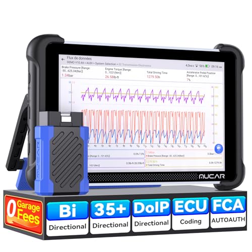 MUCAR AI-Assisted OBD2 Scanner 892BT Full System Scan Tool Bi-Directional Car Diagnostic Scanner ECU Coding 35+ Services FCA Autoauth CANFD and DOIP Android 10.0 Free Lifetime Upgrade