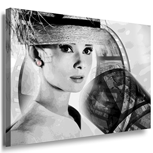 Julia-Art Leinwandbilder - Audrey Hepburn Bild 1 teilig - 100 mal 70 cm...