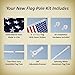 ALLIED FLAG American Flag and Pole Set - 3x5 US Flag and 5' Spinning Flag Pole, Durable for Outdoors - Made in USA