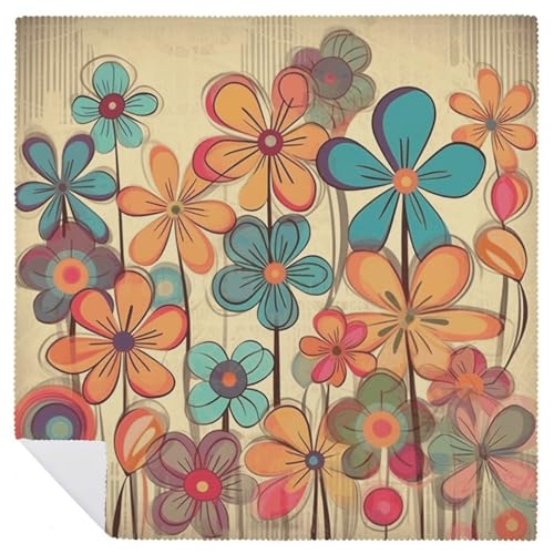 Servilletas de tela con flores vintage pack 4 miniatura 6