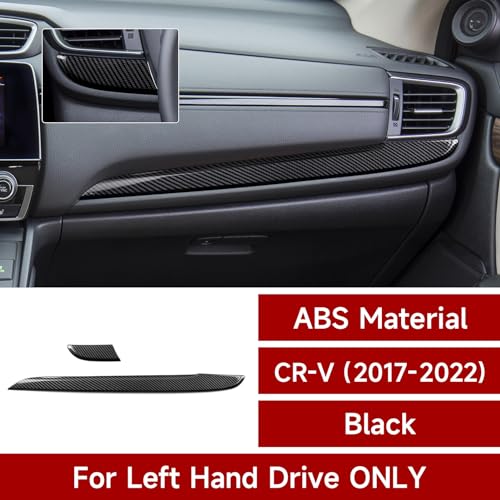 Image of Car Dashboard Decor Strips Decals for Honda CR-V 2017 2018 2019 2020 2021 2022 Accessories CRV ABS Carbon Fiber Interior Stickers