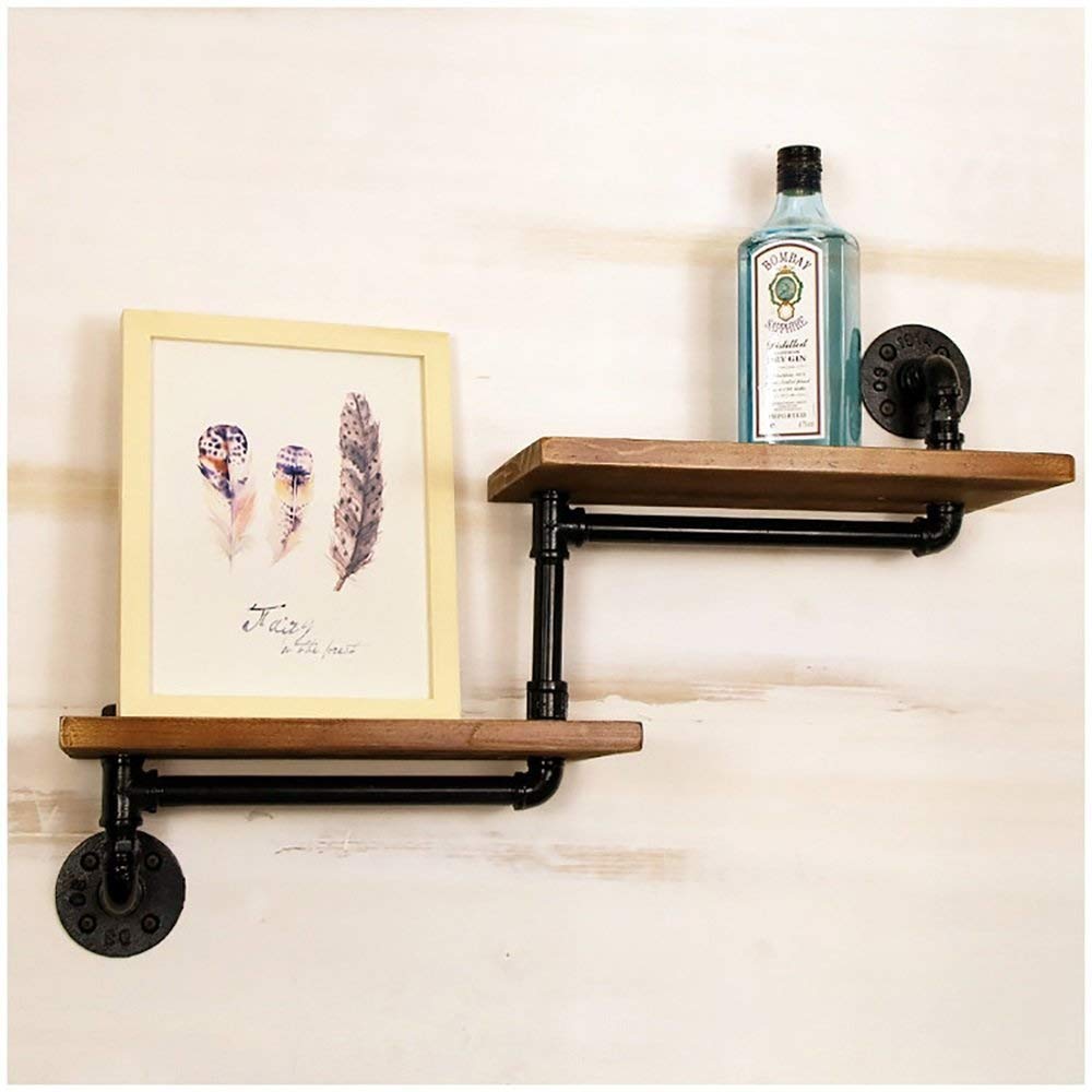 SGJ-Floating Shelf Wall decorative iron pipe rack LOFT style retro industrial style toilet paper holder finishing iron partition
