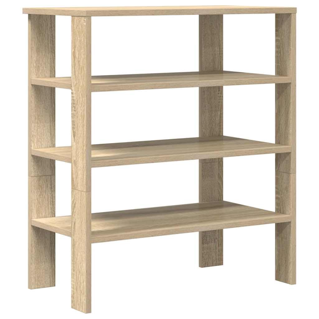 vidaXL shoe rack - sonoma oak 61x32x70 cm - engineered wood shoe organizer for entryway/hallway
