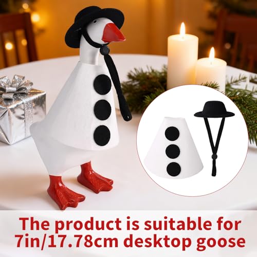 Ropa para ganso de escritorio muñeco de nieve miniatura 3
