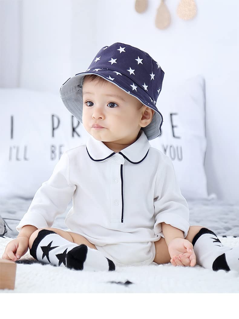 Auro Mesa Newborn Baby Infant Unisex Cotton Long-Sleeve Solid Peter Pan Collar Onesies Bodysuits