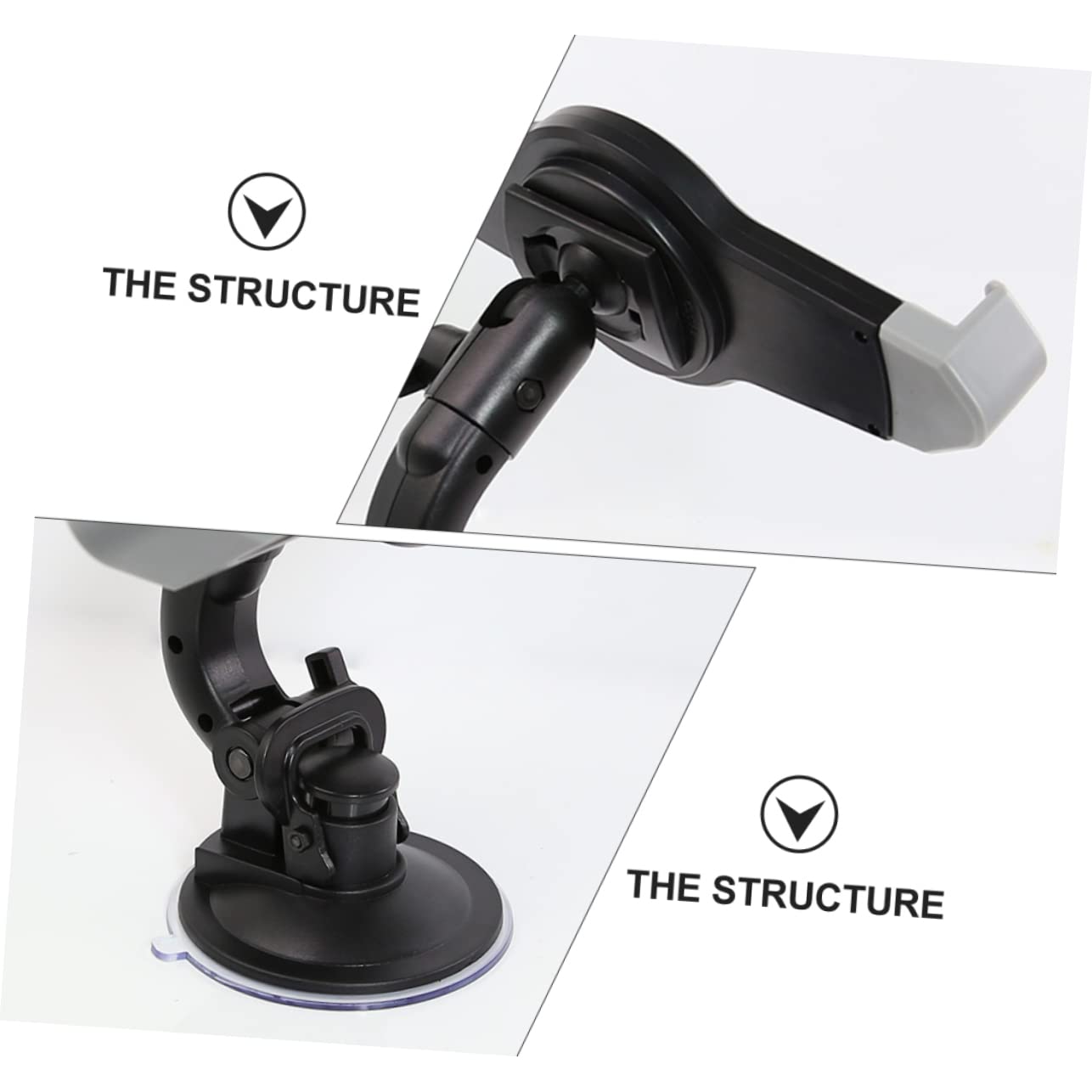 SHINEOFI Soporte a 10.1 Material a Ventosa Coche Grande Tablet en de 7 de Abs y Fijación Estable Pulgadas, Montaje Tablets y Navegadores Vehículo