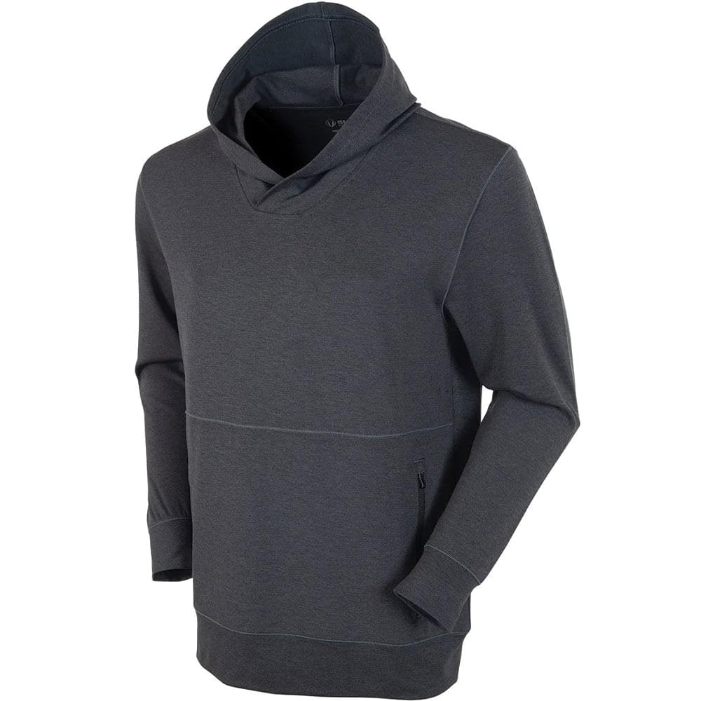 SuniceMens Adam Layers Pullover Golf Hoodie - Black Melange XL