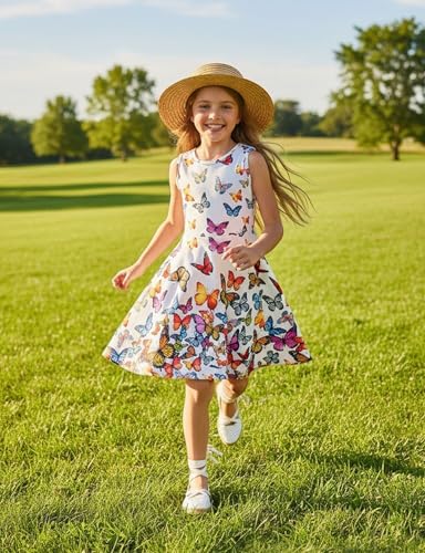 BFUSTYLE Girls Dress Sleeveless Casual Floral Sundress for Girl 4-15 Years - Image 5