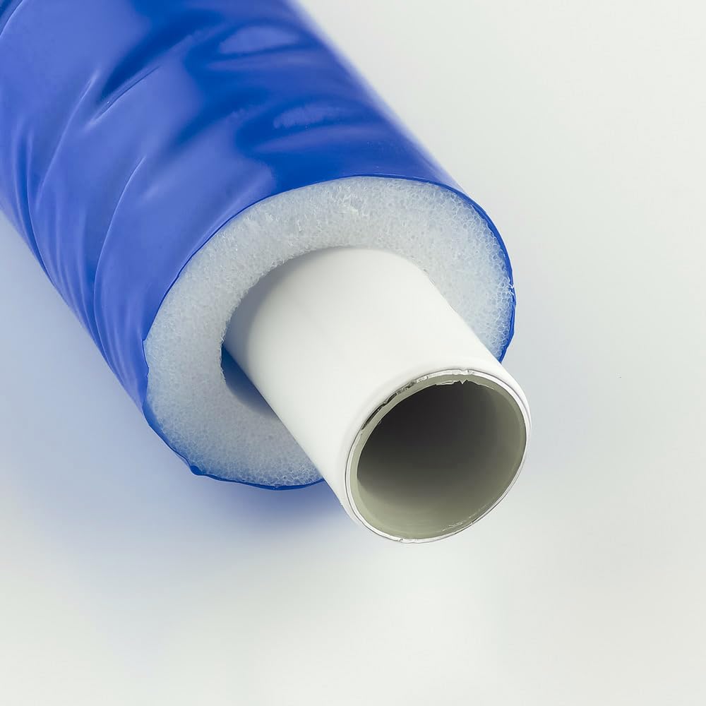Rollo de tubo multicapa aislado azul Ø16 mm | Longitud 50 m | Aislamiento térmico eficiente | Ideal para fontanería y calefacción | Resistente y fácil de instalar | QUICK PLOMBERIE