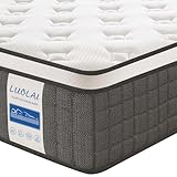 LUOLAI Matratze, 140x200cm22cm Härte H3, Feste Mischmatratze, hochdichter Schaum und unabhängige Sackfeder, Starke Kantenunterstützung, Druckentlastung, kühl und atmungsaktiv