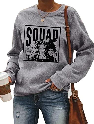 Sweat-shirt Sanderson Sisters Hocus Pocus gris contre la fraîcheur automnale
