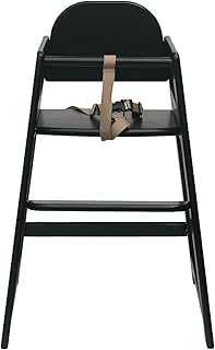 Safetots Simply Stackable High Chair Wooden, Black, Highchair for Baby and Toddler, Stylish and Practical, Baby Highchair