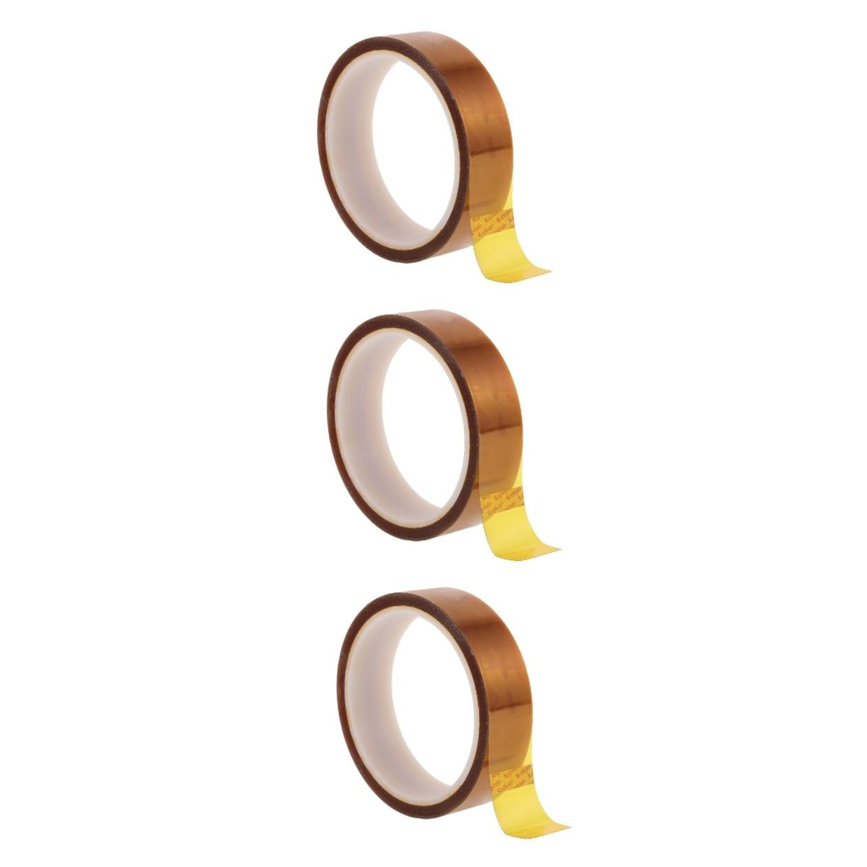 SOLUSTRE 3rotoli Nastro Adesivo Resistenti Alle Alte Temperature Nastro Termico Polyimide Per Sublimazione e Isolamento Elettrico Roll