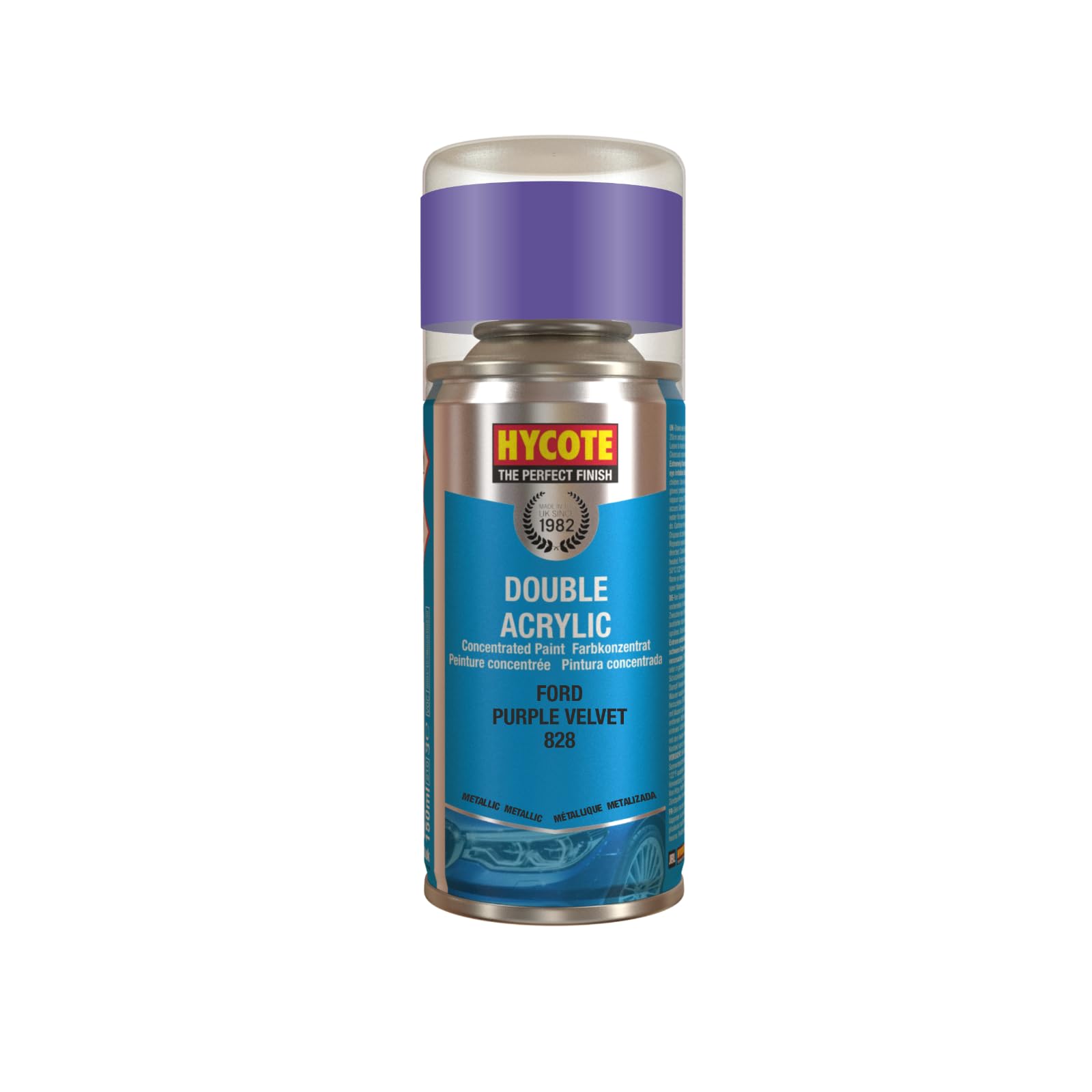 Hycote Purple Velvet Double Acrylic Aerosol Car Spray Paint, Ford - 150 Ml