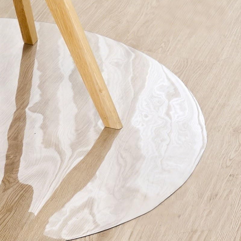 Round Plastic Chair Mat for Hard Floor Clear Frosted Floor Mats 1 mm Thick Anti-Slip Office Chair Mat
