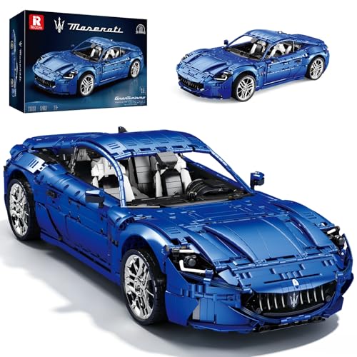 Image of Reobrix Sports Car Building Blocks Set for Adults, 1:8 Vehicle Racing Car Toy Model Building Kit for Adult, 11010, Creative Gifts for Adults 14+ (5480PCS)